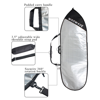 Ανθεκτική Woowave Προσαρμοσμένη Longboard SUP τσάντα κάλυψη Τσάντα μεταφοράς με 1,51kgs ελαφρύ βάρος