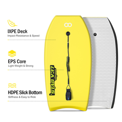 Πάρτε την απόλυτη εμπειρία σερφ με το Woowave 37' Professional Bodyboard και Leash