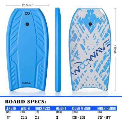 Προσαρμόσιμη επιφάνεια επιφάνειας surfboard επιφάνεια σώματος με λουρί 3lbs επιφάνεια βάρος υλικό HDPE
